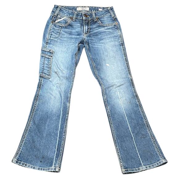 Ariat Rebar Workwear Womens 25S Mid Rise Bootcut Jeans - Picture 1 of 4